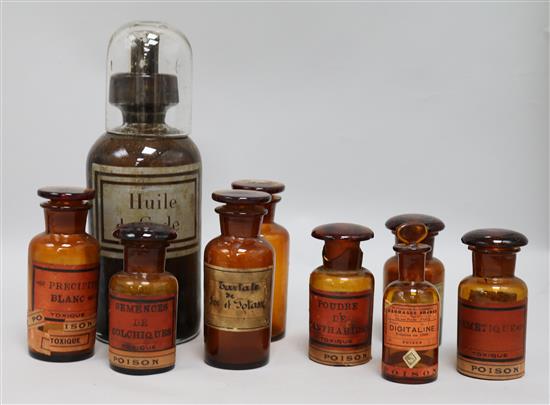 A small quantity of chemist jars